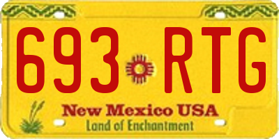 NM license plate 693RTG