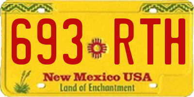 NM license plate 693RTH