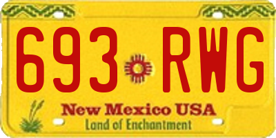 NM license plate 693RWG