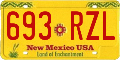 NM license plate 693RZL