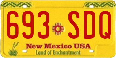 NM license plate 693SDQ