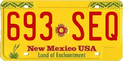NM license plate 693SEQ