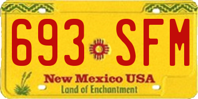 NM license plate 693SFM