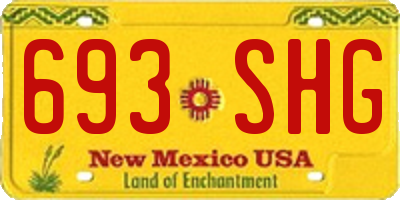 NM license plate 693SHG