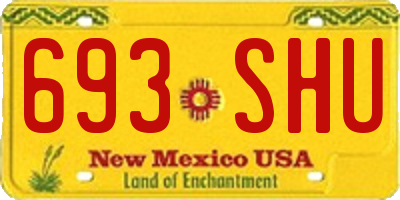 NM license plate 693SHU