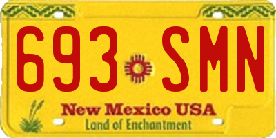 NM license plate 693SMN