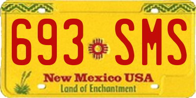 NM license plate 693SMS