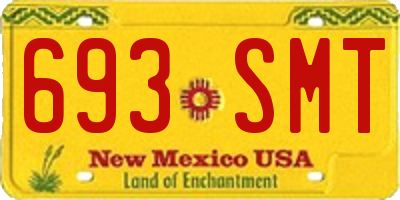 NM license plate 693SMT