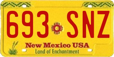 NM license plate 693SNZ