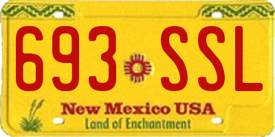NM license plate 693SSL