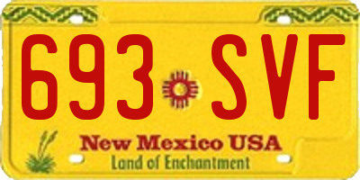 NM license plate 693SVF