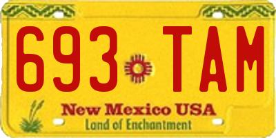 NM license plate 693TAM