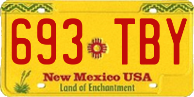 NM license plate 693TBY