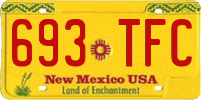 NM license plate 693TFC