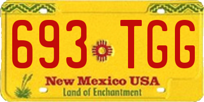 NM license plate 693TGG