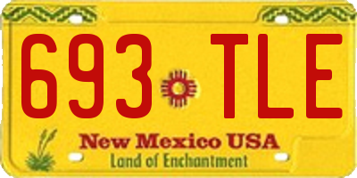 NM license plate 693TLE