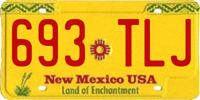 NM license plate 693TLJ