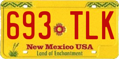 NM license plate 693TLK