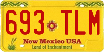 NM license plate 693TLM