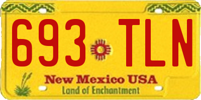 NM license plate 693TLN