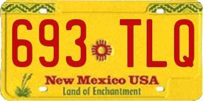NM license plate 693TLQ