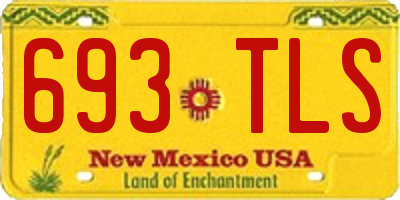 NM license plate 693TLS