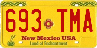 NM license plate 693TMA