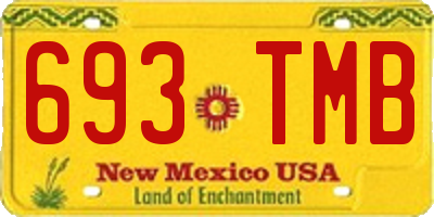 NM license plate 693TMB