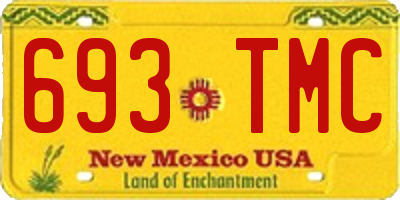 NM license plate 693TMC