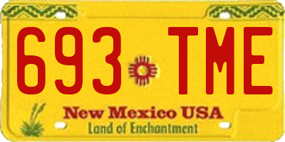 NM license plate 693TME