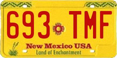 NM license plate 693TMF
