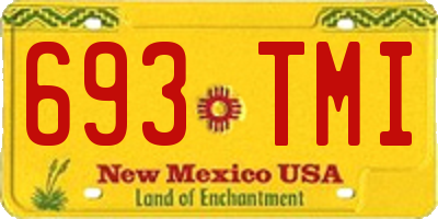 NM license plate 693TMI