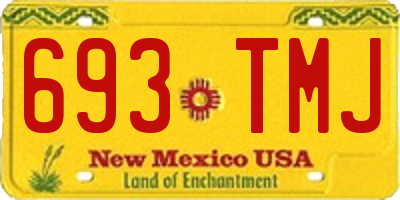 NM license plate 693TMJ
