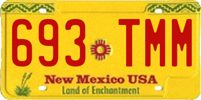 NM license plate 693TMM