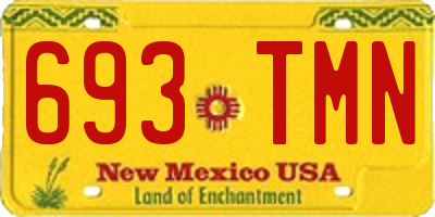 NM license plate 693TMN