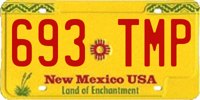 NM license plate 693TMP