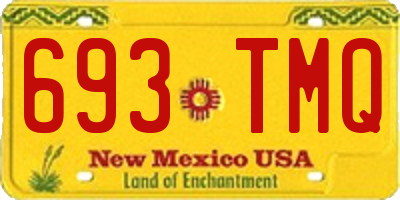 NM license plate 693TMQ