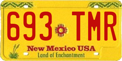 NM license plate 693TMR