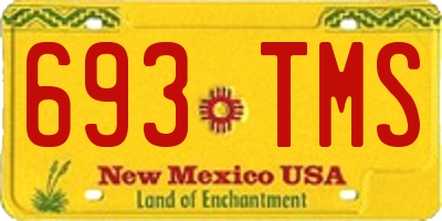 NM license plate 693TMS