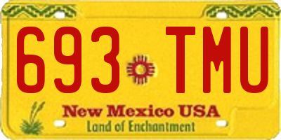 NM license plate 693TMU