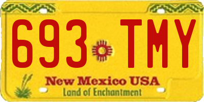 NM license plate 693TMY