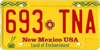 NM license plate 693TNA