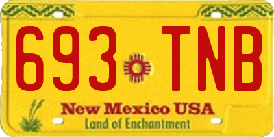 NM license plate 693TNB
