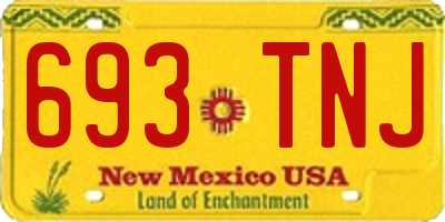 NM license plate 693TNJ