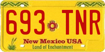 NM license plate 693TNR