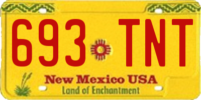 NM license plate 693TNT