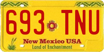 NM license plate 693TNU