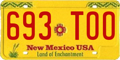 NM license plate 693TOO