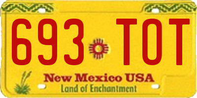 NM license plate 693TOT