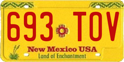NM license plate 693TOV